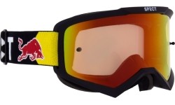 Gogle motocrossowe Red Bull Spect Evan, matowa czerń, czerwone lustrzane szkła