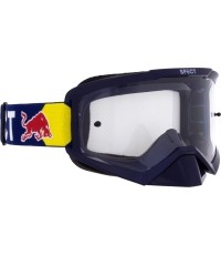 Gogle motocrossowe Red Bull Spect Evan, niebieskie, przezroczyste szkła