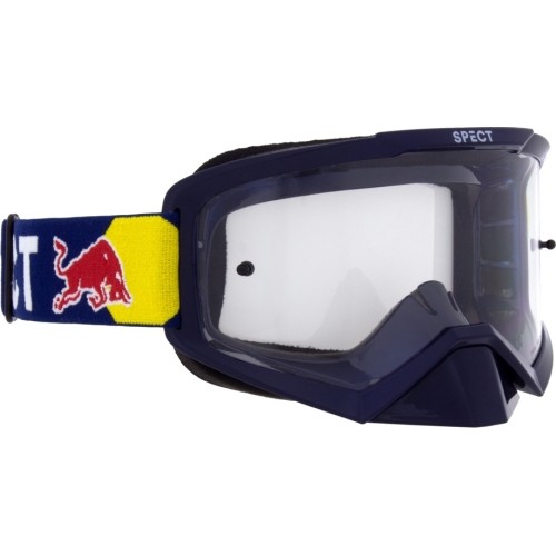 Gogle motocrossowe Red Bull Spect Evan, niebieskie, przezroczyste szkła