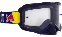 Gogle motocrossowe Red Bull Spect Evan, niebieskie, przezroczyste szkła