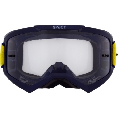 Gogle motocrossowe Red Bull Spect Evan, niebieskie, przezroczyste szkła