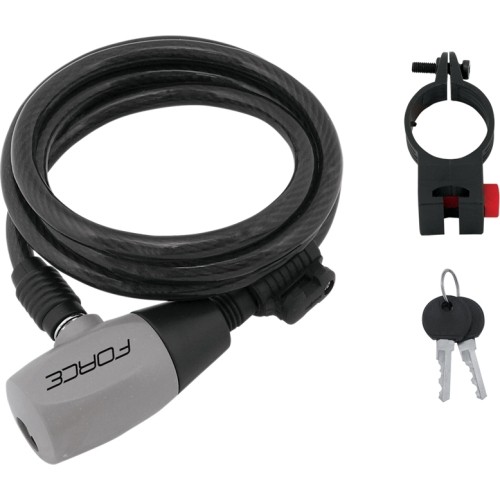 Zapięcie rowerowe FORCE Ron 80cm/12mm (czarne)