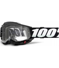 Dziecięce gogle motocrossowe 100% Accuri 2 Junior - Czarny, przezroczysta pleksi
