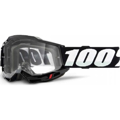 Dziecięce gogle motocrossowe 100% Accuri 2 Junior - Czarny, przezroczysta pleksi