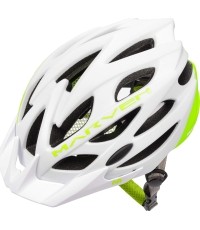 Kask rowerowy Meteor Marven - Biały/neonowa zieleń