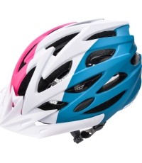 Kask rowerowy Meteor Marven - Różowy/niebieski/biały