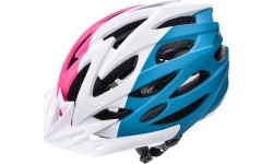 Kask rowerowy Meteor Marven - Różowy/niebieski/biały
