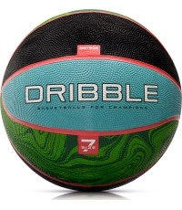 Piłka do koszykówki Meteor Dribble nr 7 - Niebieski / zielony