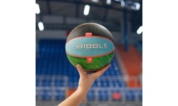 Piłka do koszykówki Meteor Dribble nr 7 - Niebieski / zielony