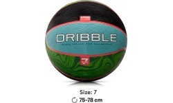 Piłka do koszykówki Meteor Dribble nr 7 - Niebieski / zielony