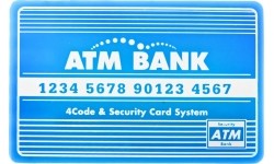 Zabawkowy bankomat ATM, niebieski