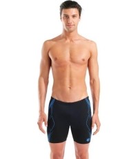 Kąpielówki M Graphic Swim Mid Jammer, czarno-turkusowe - 508