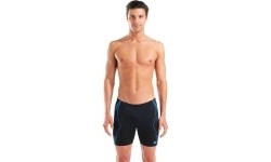 Kąpielówki M Graphic Swim Mid Jammer, czarno-turkusowe - 508
