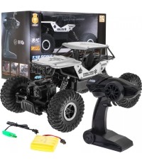 Zdalnie sterowany Crawler R/C Monster 1:18 srebrny