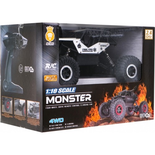 Zdalnie sterowany Crawler R/C Monster 1:18 srebrny