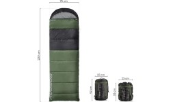 Śpiwór Meteor Bombay L - Olive, black