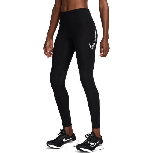 Legginsy damskie Nike W Nk Df Fast Mr 7/8 Tights Black FV6682 010