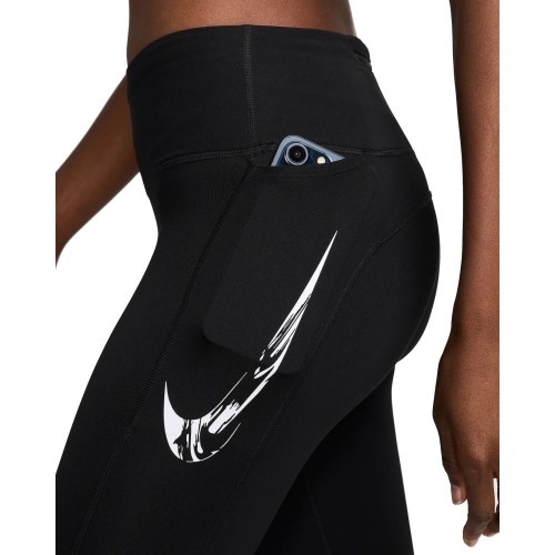 Legginsy damskie Nike W Nk Df Fast Mr 7/8 Tights Black FV6682 010