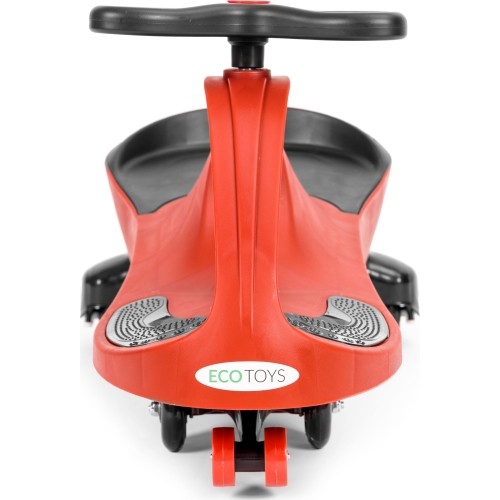 Grawitacyjny pojazd dla dzieci z kołami LED, czerwony ECOTOYS