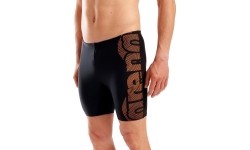 Kąpielówki M Swim Mid Jammer Graphic, czarno-pomarańczowe - 505