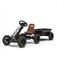 Gokart na pedały EXIT Foxy z przyczepą, espresso czarny