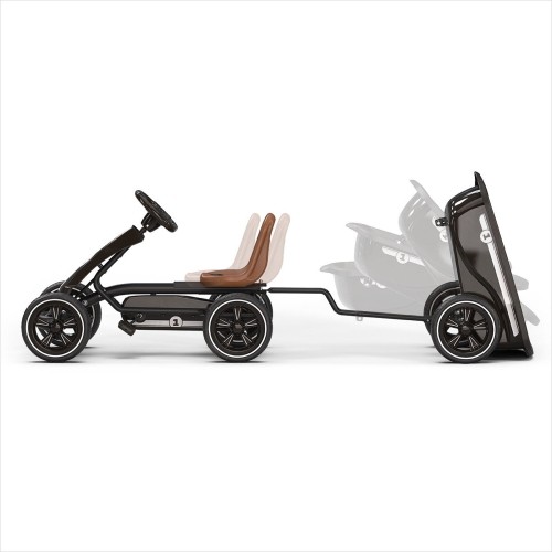 Gokart na pedały EXIT Foxy z przyczepą, espresso czarny