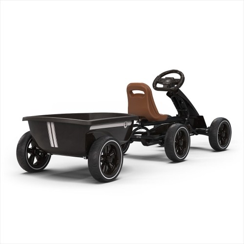 Gokart na pedały EXIT Foxy z przyczepą, espresso czarny