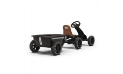 EXIT Foxy Pedal Go-Kart with Trailer - Espresso Black