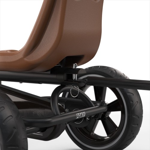 EXIT Foxy Pedal Go-Kart with Trailer - Espresso Black