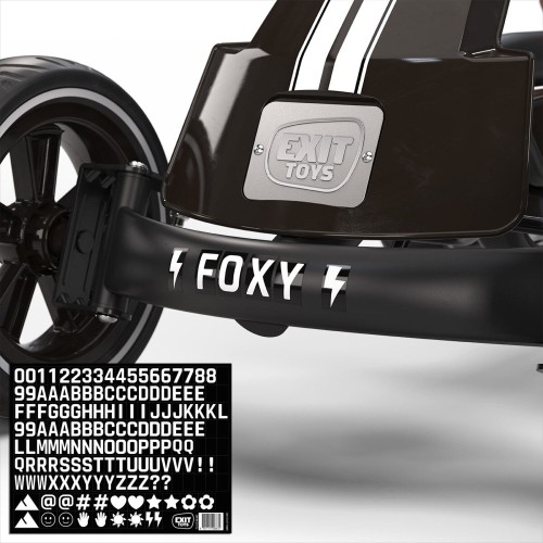EXIT Foxy Pedal Go-Kart with Trailer - Espresso Black