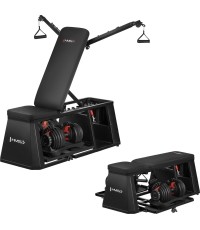 ADJUSTABLE WEIGHT BENCH WITH STORAGE, CHEST FLY ARMS LM4012 + 2X ADJUSTABLE DUMBBELL SET SR52 HMS