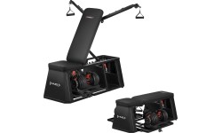 ADJUSTABLE WEIGHT BENCH WITH STORAGE, CHEST FLY ARMS LM4012 + 2X ADJUSTABLE DUMBBELL SET SR52 HMS