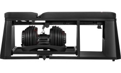 ADJUSTABLE WEIGHT BENCH WITH STORAGE, CHEST FLY ARMS LM4012 + 2X ADJUSTABLE DUMBBELL SET SR52 HMS