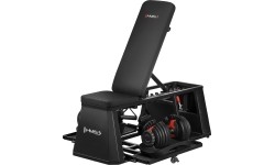 ADJUSTABLE WEIGHT BENCH WITH STORAGE, CHEST FLY ARMS LM4012 + 2X ADJUSTABLE DUMBBELL SET SR52 HMS