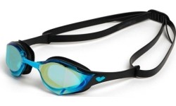 Okulary pływackie Cobra Edge Swipe, lustrzane, Aqua-Black-Black