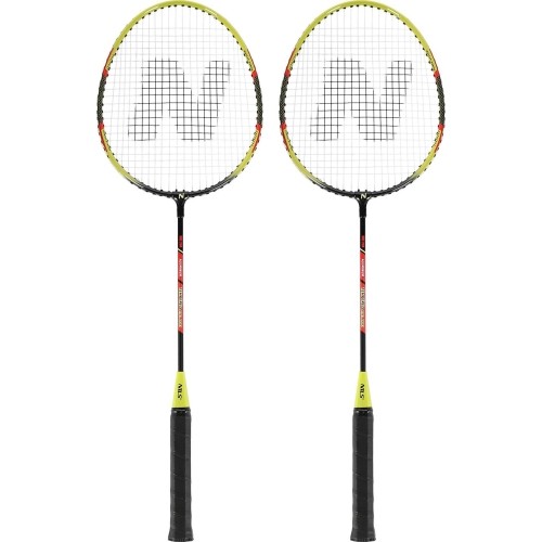 Zestaw rakietek do badmintona NRZ204-1 aluminium + 3 lotki z piór + pokrowiec NILS