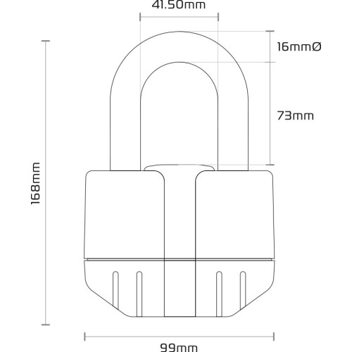 Zapięcie łańcuchowe z alarmem Oxford Big Boss Alarm 200 cm