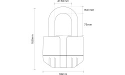 Zapięcie łańcuchowe z alarmem Oxford Big Boss Alarm 200 cm