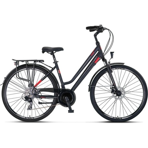 UMIT Ventura 28" 21-biegowy rozmiar 18" (46 cm) (czarny/czerwony)