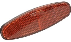 Odblask na bagażnik Fischer, 105 x 32 mm, mocowanie 50/80 mm (czerwony)