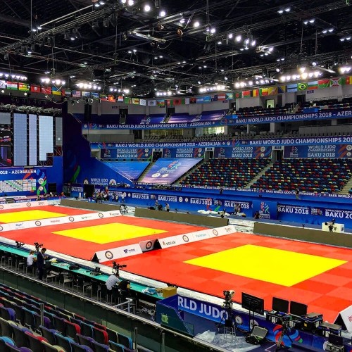 Mata do judo Taishan 200x100x4 cm, czerwona