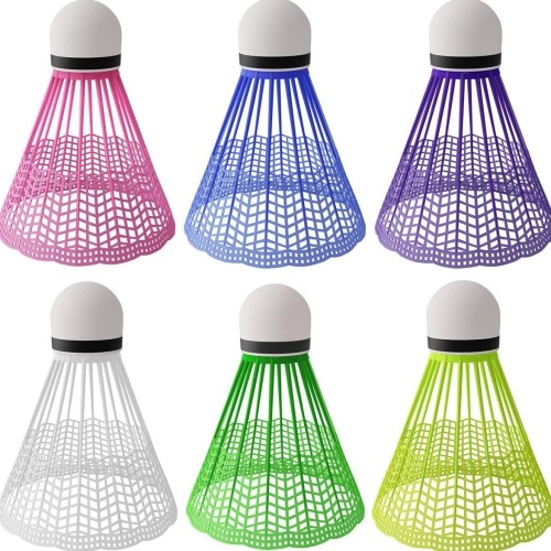 NBL6026 NYLON SHUTTLECOCKS MULTICOLOR 6 PCS. NILS