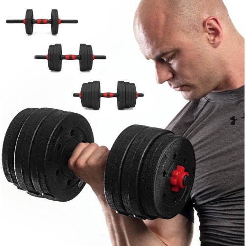 Kompozytowy zestaw sztangi i hantli SGP15 HMS - 20 kg