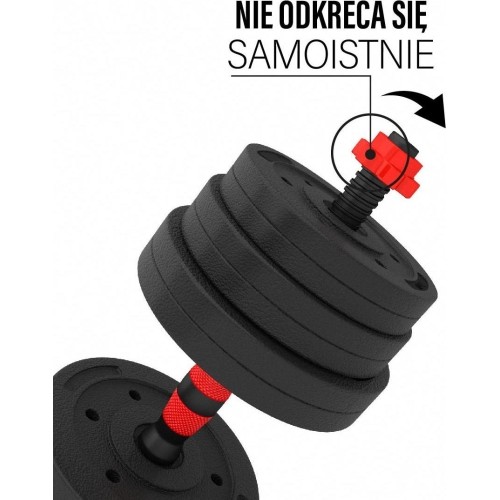 Kompozytowy zestaw sztangi i hantli SGP15 HMS - 20 kg