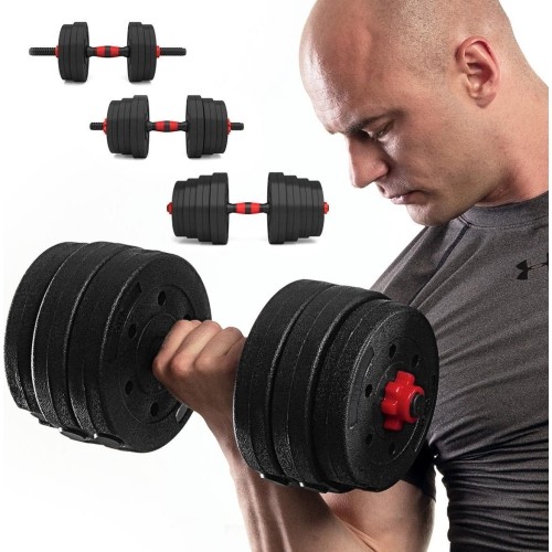Kompozytowy zestaw sztangi i hantli SGP15 HMS - 30 kg