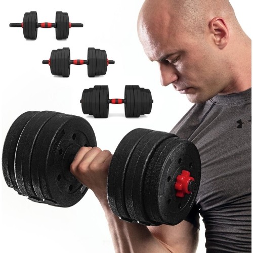 Kompozytowy zestaw sztangi i hantli SGP15 HMS - 40 kg