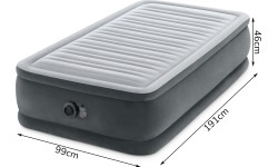 Materac dmuchany 191x99 cm z pompką jednoosobowy INTEX DELUXE 64412ND