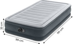 Materac łóżko 191x99 cm z pompką 1-osobowy Comfort 67766ND