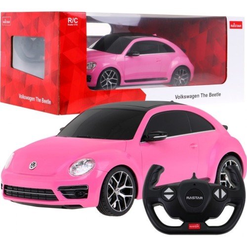 Zdalnie sterowany Volkswagen Beetle 1:14 RASTAR, różowy
