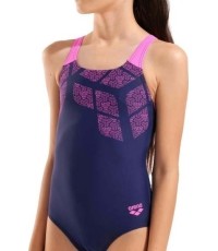 Strój kąpielowy Arena Kikko Swim Pro Back Navy-Shocking Pink 10-11 - 790